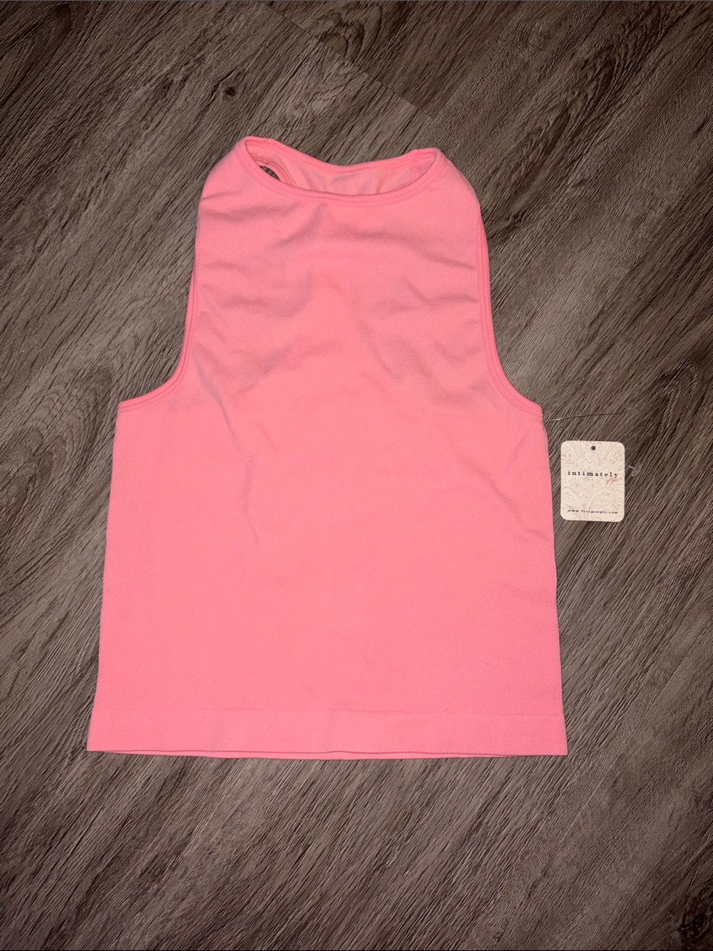 Intimately by Free People Papaya Peachy Pink High-Neck Tank Top